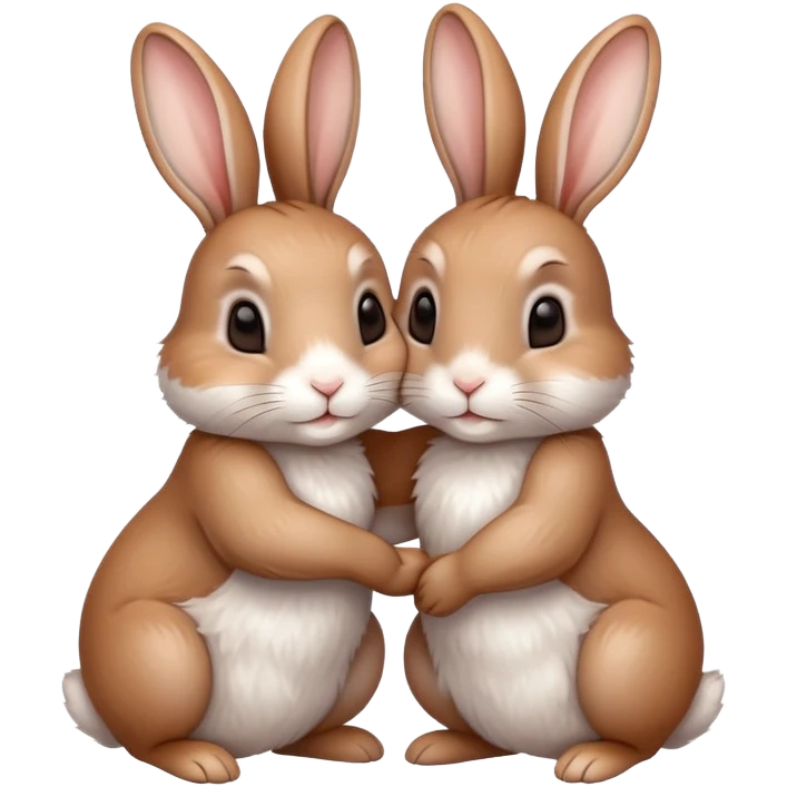 Заец и зайчиха. Обнимашки и любовь.  emoji