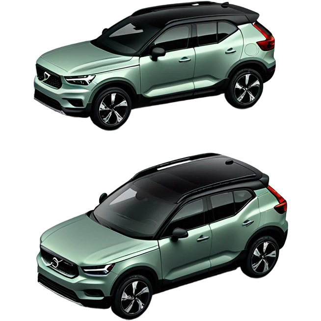 Graygreen Volvo XC40 with black roof emoji