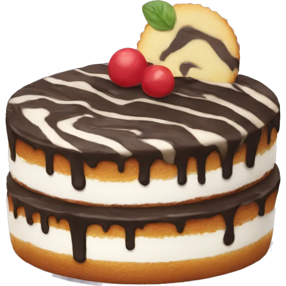 zebra cake snack emoji