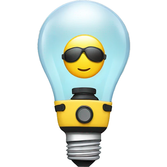 Lightbulb with scuba gear emoji