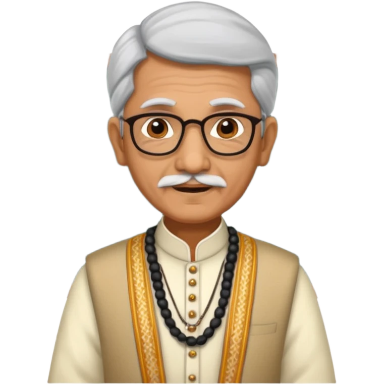 old indian male teacher in traditional attire emoji