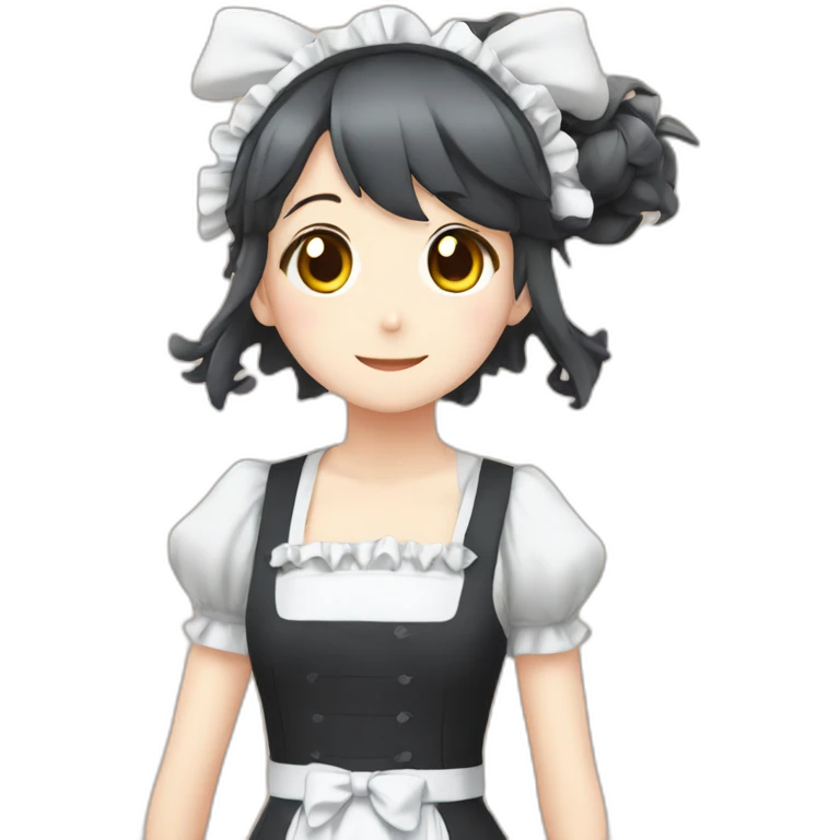 Maid anime girl emoji
