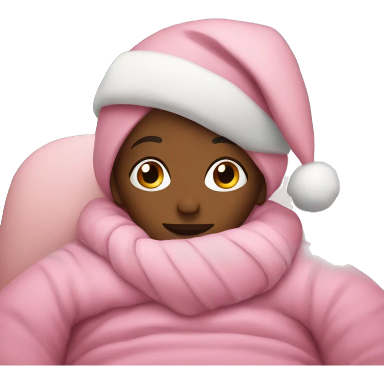 Cozy pink Christmas emoji