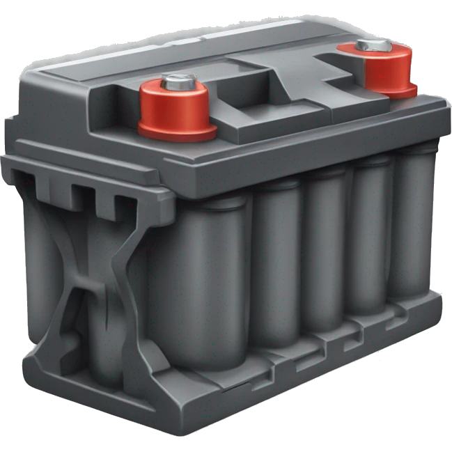 Car battery drained with the words “Klarissa Power  emoji