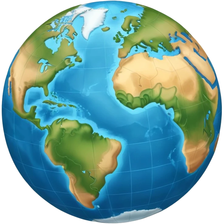 Earth globe showing continents and oceans emoji