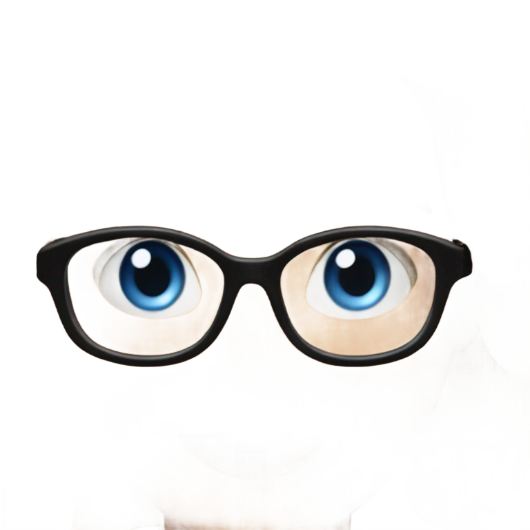 Real margot robbie waving,  bright blue eyes, wearing black glasses  emoji