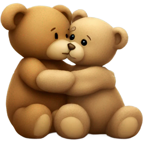 teddy bear kissing another teddy bear emoji