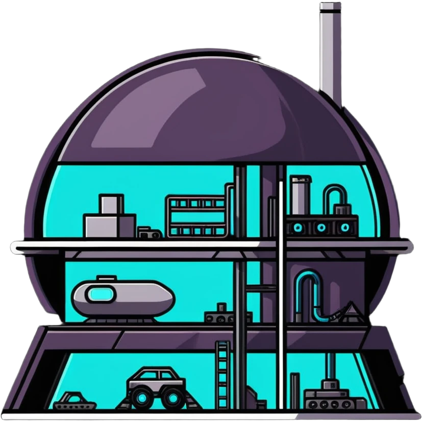 futuristic secret lair under construction emoji