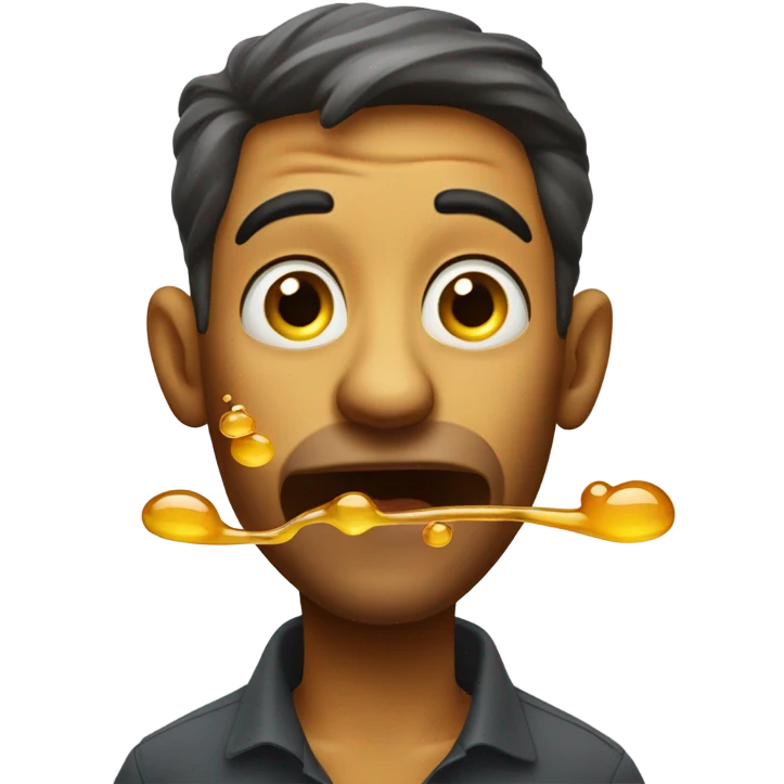 man throwing up honey emoji