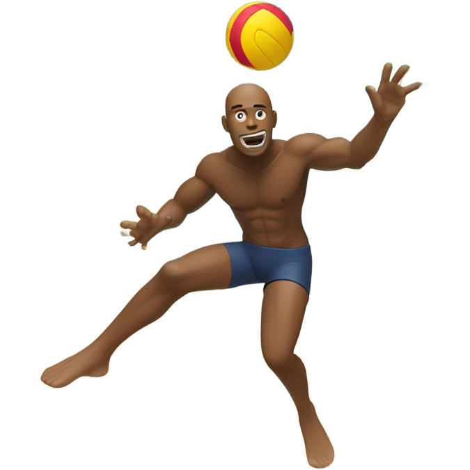 Man playing beach volleyball  emoji