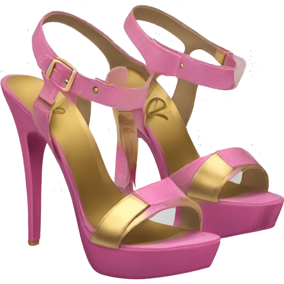 Pink and gold sandals heels emoji