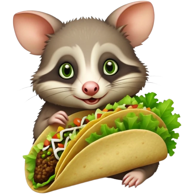 Possum with tacos  emoji