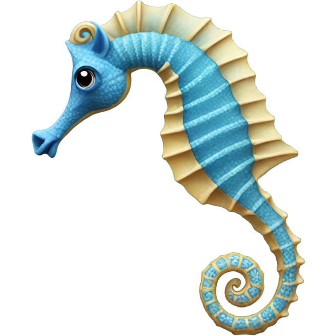 sea horse blue emoji