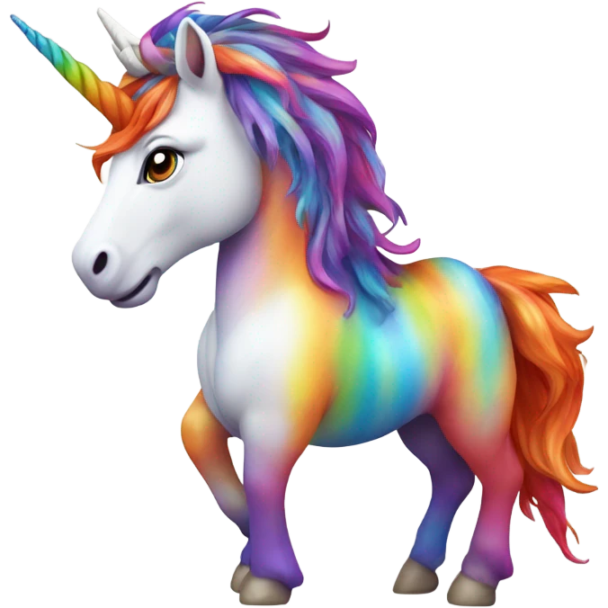Rainbow unicorn emoji