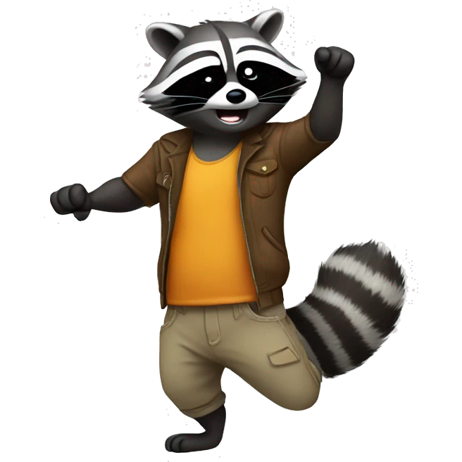 raccoon dabbing  emoji