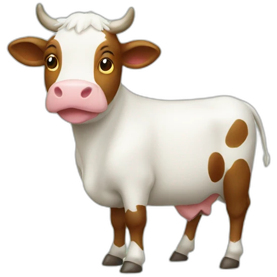 Vache sur poule emoji