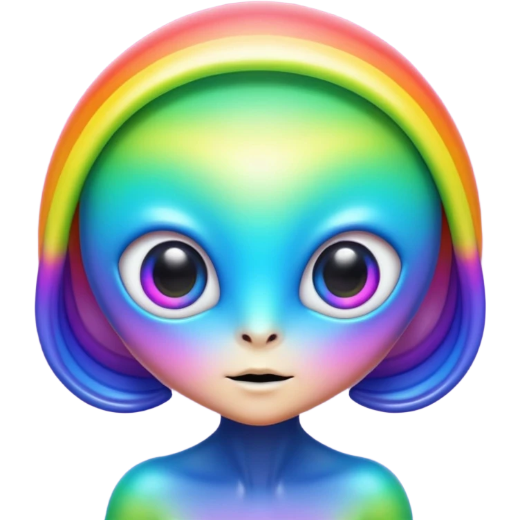 Rainbow alien  emoji