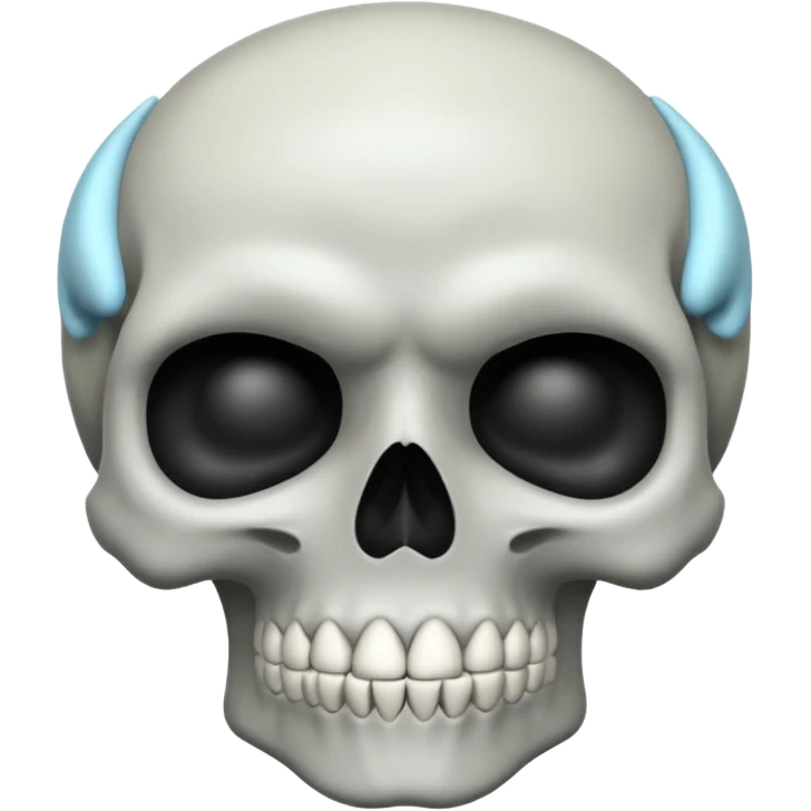 Skull shushing emoji