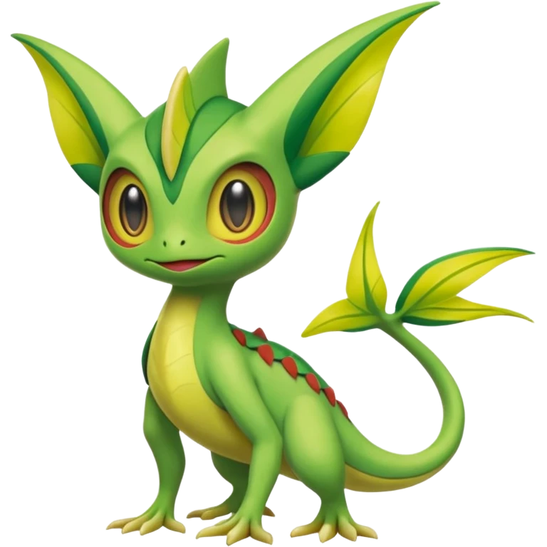 Celebi-Axew-Grovyle-hybrid-Fakémon-creature (full body) emoji