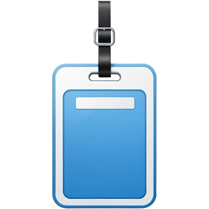 blue Name tag emoji