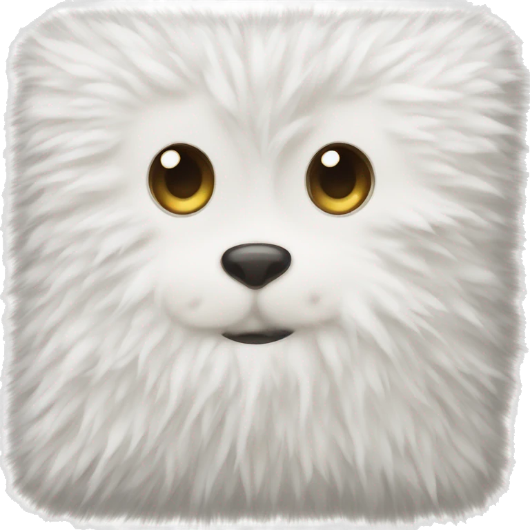 Cute fuzzy white blanket  emoji