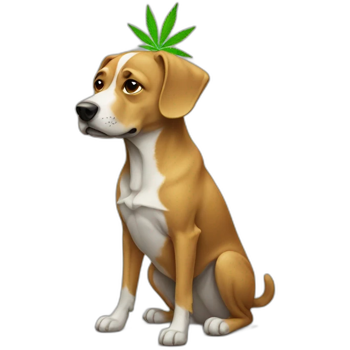 Marijuana dog emoji
