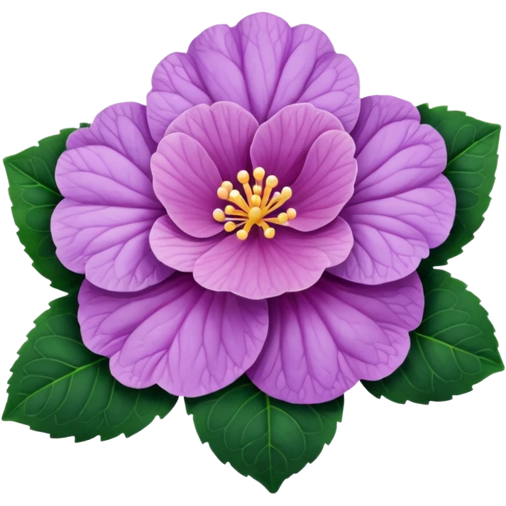 super realistic light purple begonia emoji