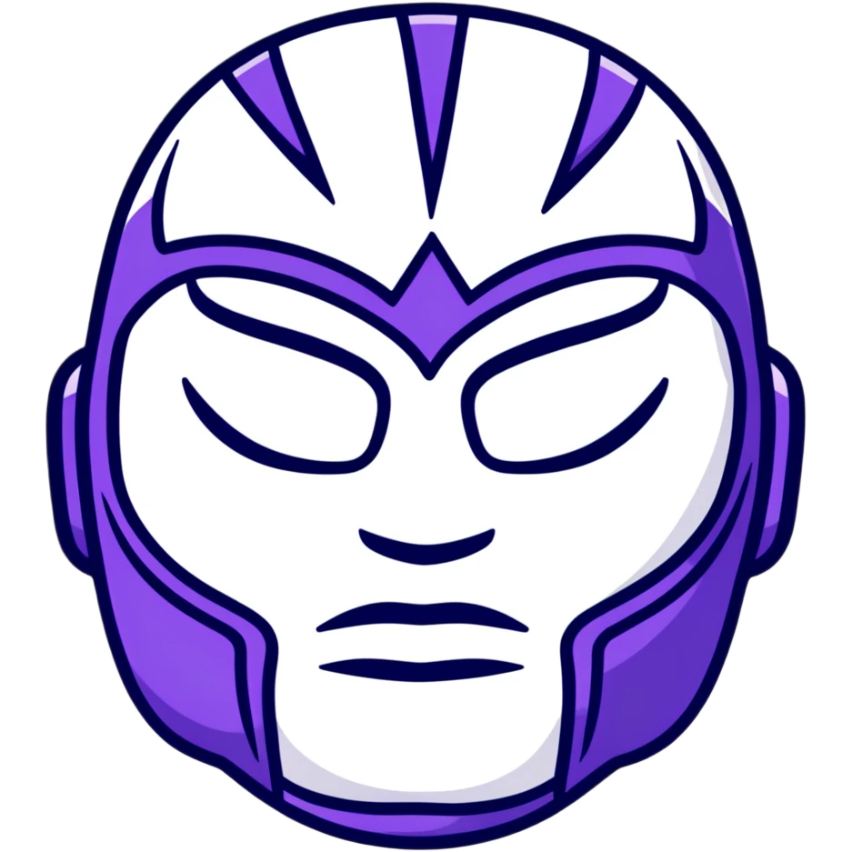 black and lavender luchador mask emoji