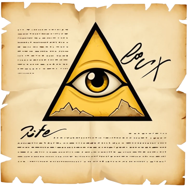 illuminati Paper contract with bite marks tearing through the signature field emoji