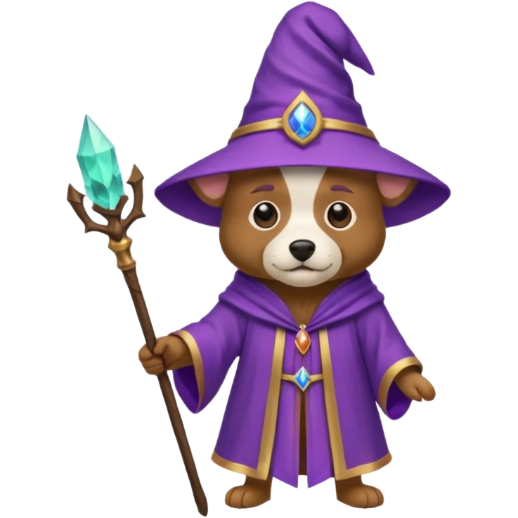 Dog wizard emoji