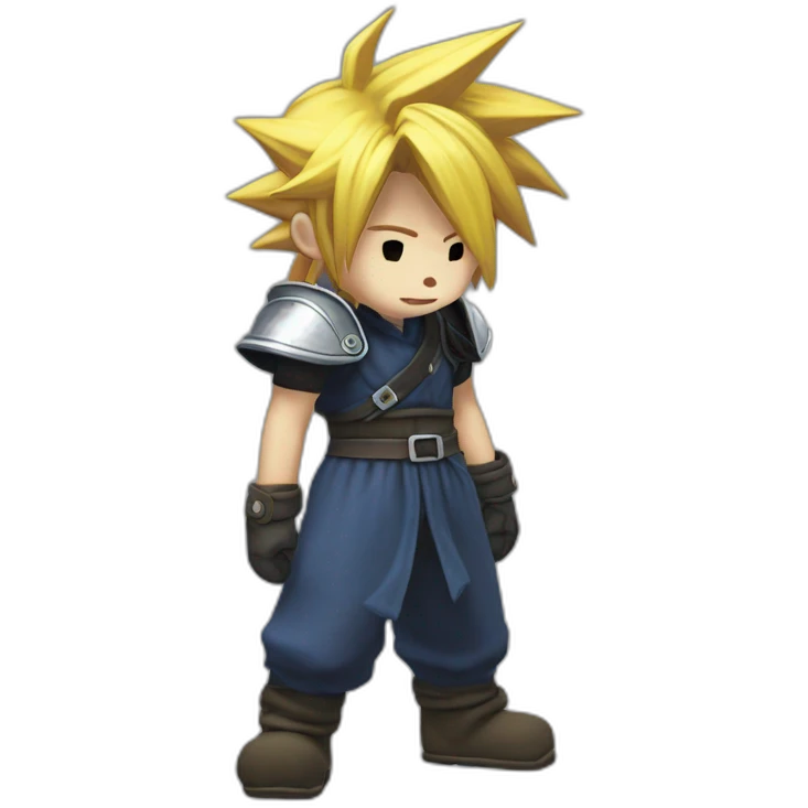 Cloud strife bowing begging emoji