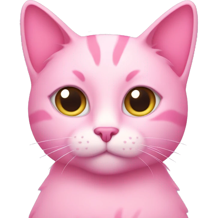 Pink cat with pink hearts instead of eyes emoji