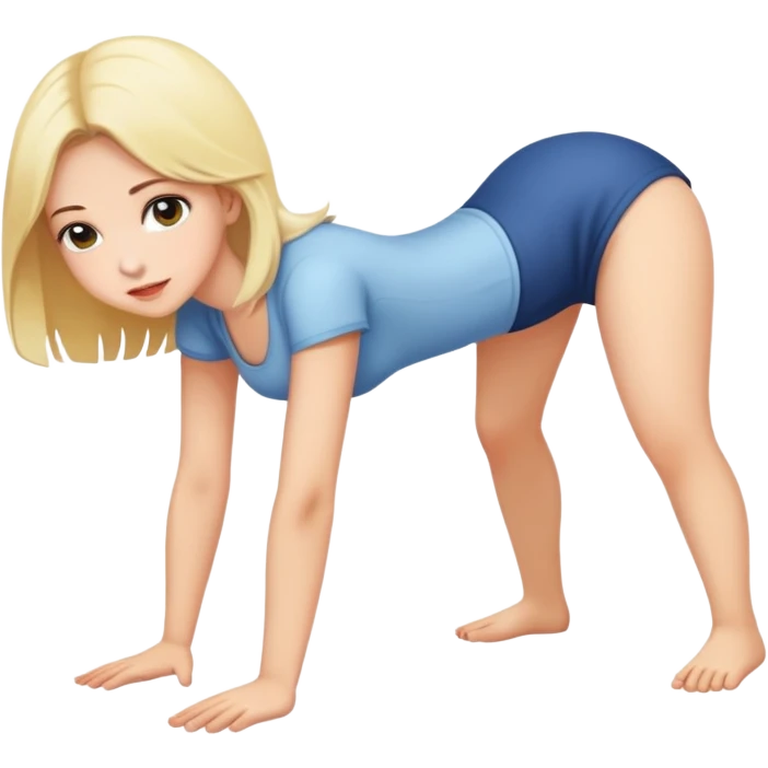 Девушка стоящая раком  emoji