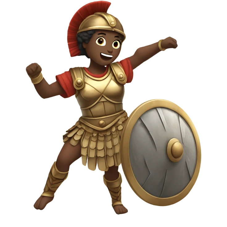 Roman warrior woman doing a cartwheel emoji