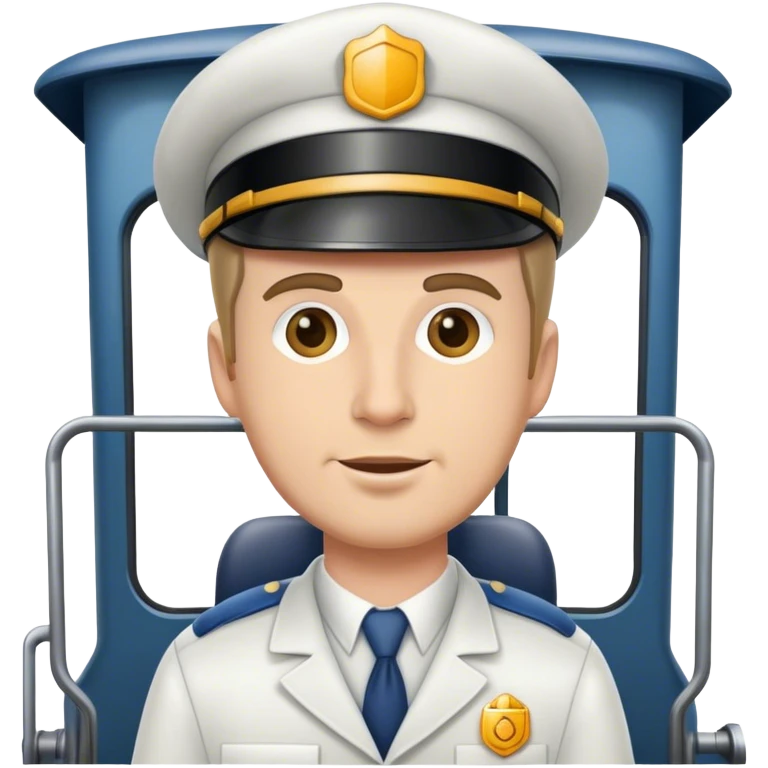 train driver white man emoji