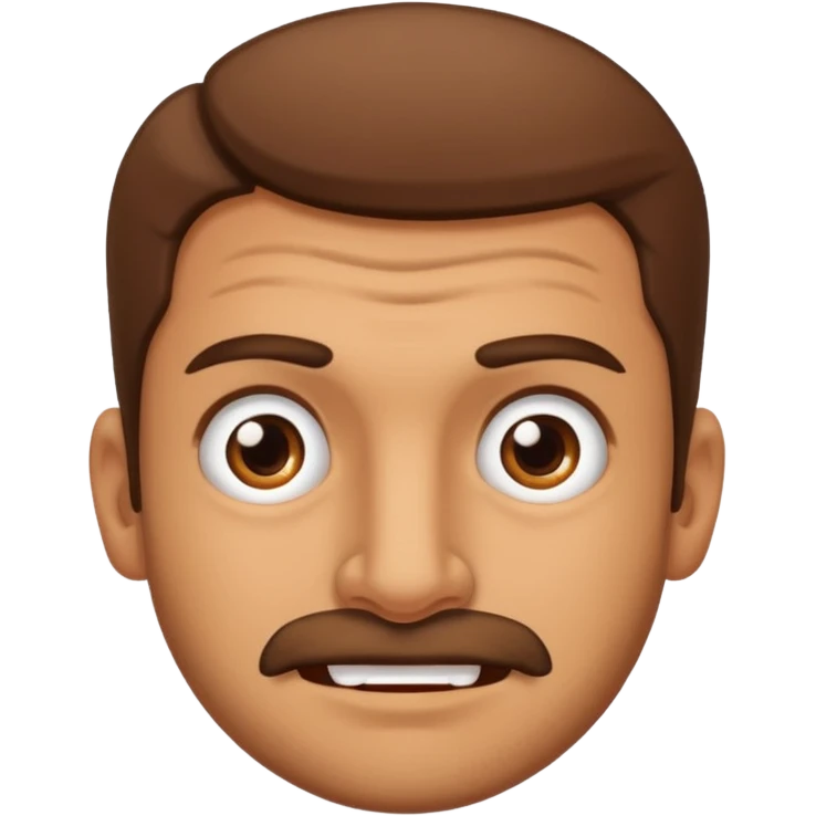 an ugly guy with an admiring look on hisface emoji