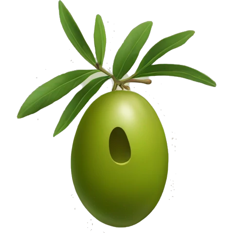 single green olive emoji