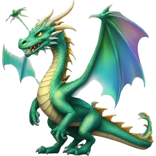 Iridescent dragon emoji