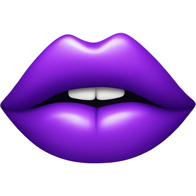 Purple kiss lips  emoji