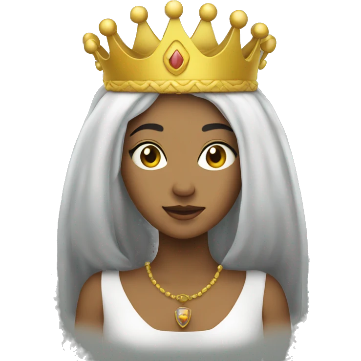 coroa, rainha  emoji
