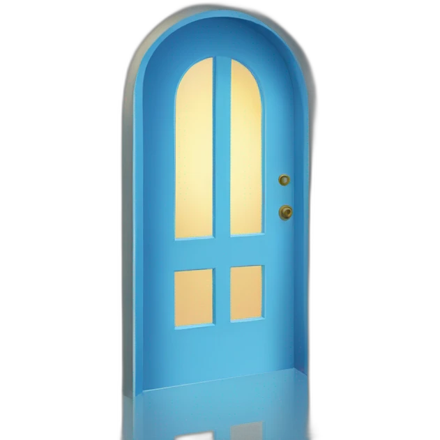 opened blue door to heaven emoji
