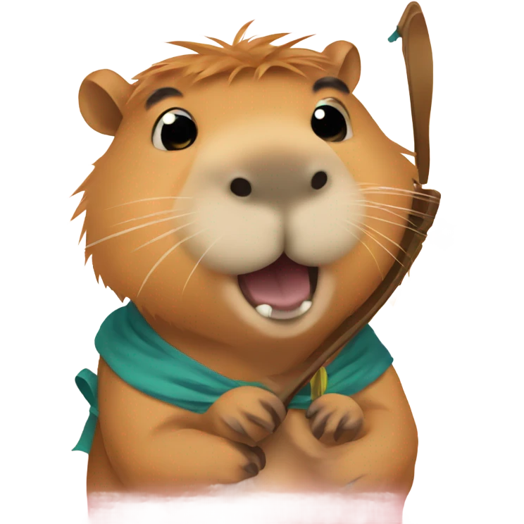 Capybara with a bow emoji