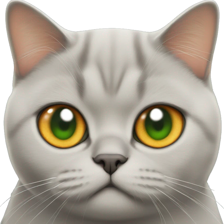 Orange Green eyed fat British shorthair cat  emoji