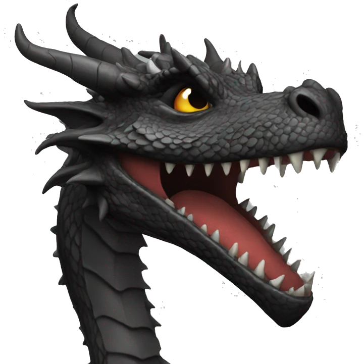 Dragon black emoji