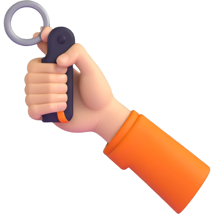 hand gripping a handle emoji