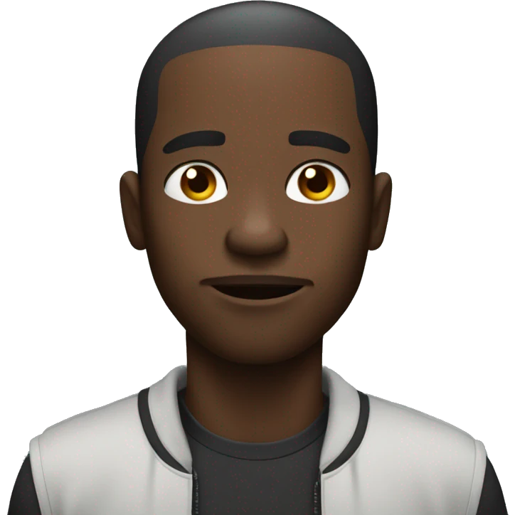 Black man saying no emoji