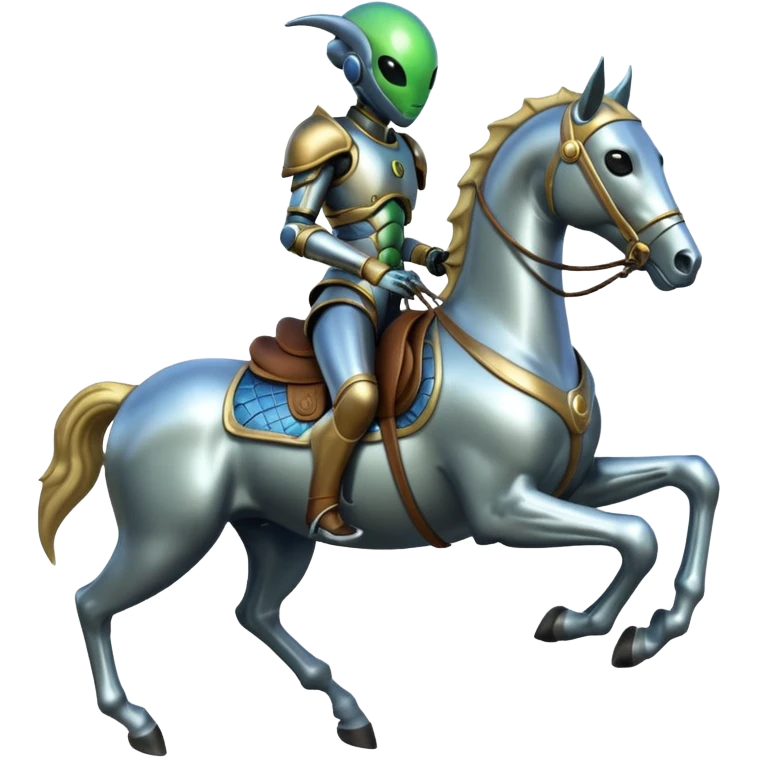 Alien on horse emoji