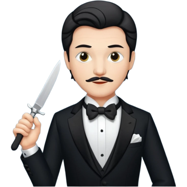 Man Opera singer with a knife  emoji