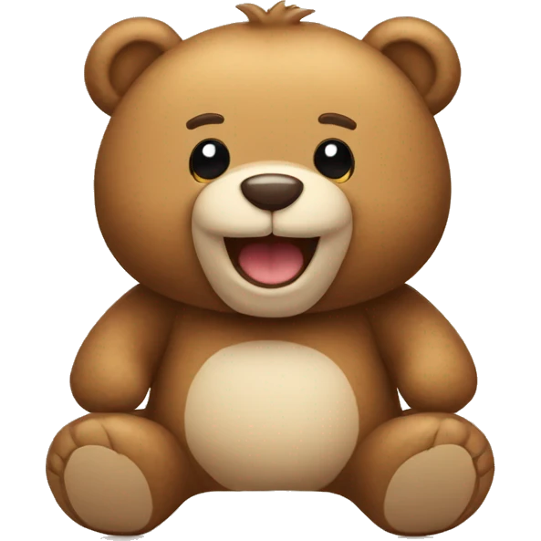 Happy teddy bear emoji
