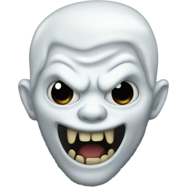 horror white ghostly demon emoji